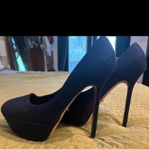 Sergio Rossi Blue Platform Pumps